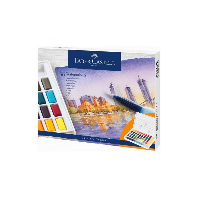 ESTUCHE CON 36 ACUARELAS CREATIVE STUDIO FABER CASTELL 169736