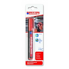 BLISTER MARCADOR PERMANENTE CON PUNTA REDONDA COLOR ROJO EDDING E 300 1 02