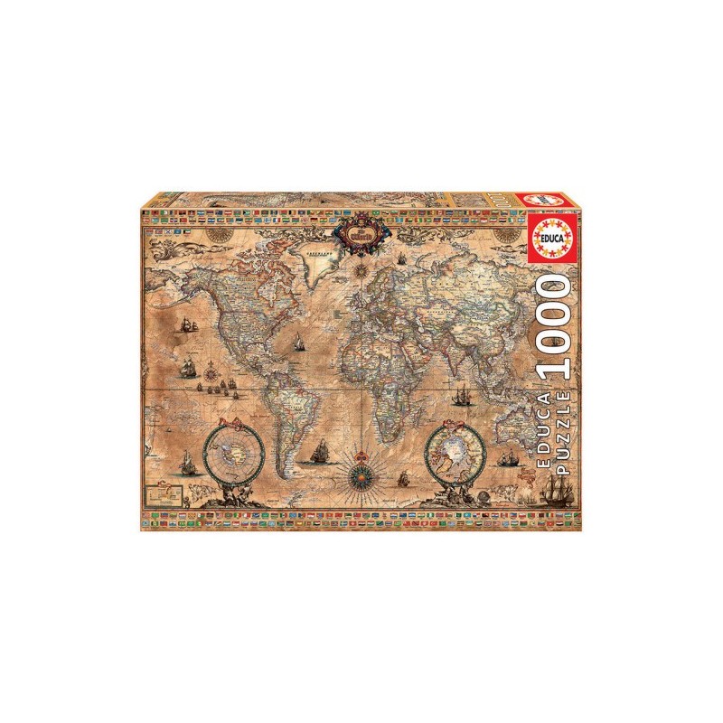 Educa Antique World Map Puzzle rompecabezas 1000 piezas