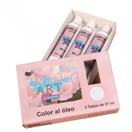 CAJA 3 TUBOS 21ML oLEO Nº02 BLANCO ZINC TITANIUM WONDER ART BY PRYSE 6250002