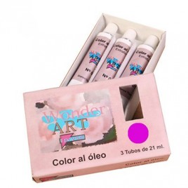 CAJA 3 TUBOS 21ML oLEO Nº17 MAGENTA WONDER ART BY PRYSE 6250017