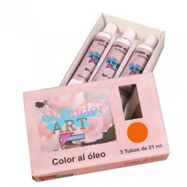 CAJA 3 TUBOS 21ML oLEO Nº18 BERMELLoN WONDER ART BY PRYSE 6250018