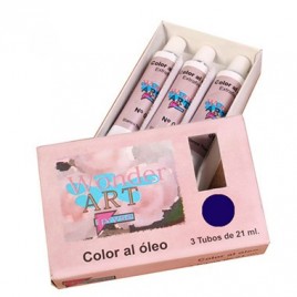 CAJA 3 TUBOS 21ML oLEO Nº26 AZUL PRUSSIAN WONDER ART BY PRYSE 6250026