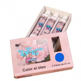 CAJA 3 TUBOS 21ML oLEO Nº28 AZUL ULTRAMARINO WONDER ART BY PRYSE 6250028