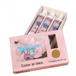 CAJA 3 TUBOS 21ML oLEO Nº38 SIENA CRUDO WONDER ART BY PRYSE 6250038