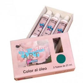 CAJA 3 TUBOS 21ML oLEO Nº46 ESMERALDA WONDER ART BY PRYSE 6250046