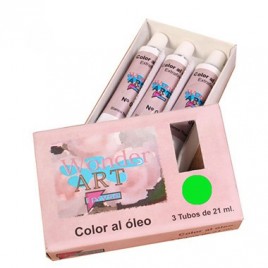 CAJA 3 TUBOS 21ML oLEO Nº48 VERDE SAVIA WONDER ART BY PRYSE 6250048