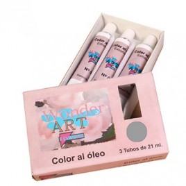 CAJA 3 TUBOS 21ML oLEO Nº61 GRIS WONDER ART BY PRYSE 6250061