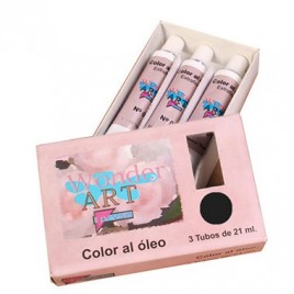 CAJA 3 TUBOS 21ML oLEO Nº66 NEGRO MARFIL WONDER ART BY PRYSE 6250066