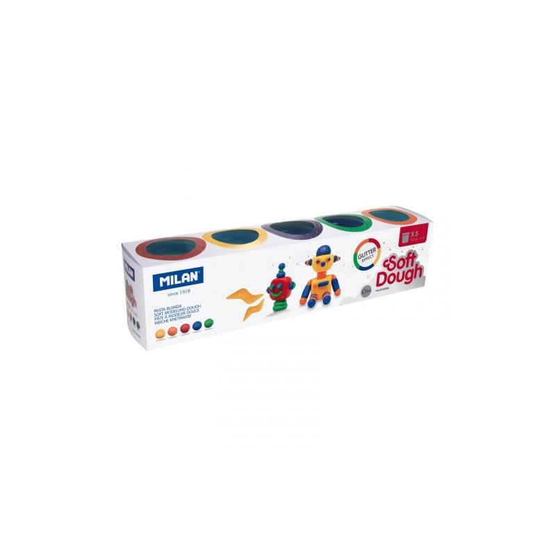 Milan 913505G compuesto para ceramica y modelaje Pasta para modelar 710 g Multicolor 5 piezas