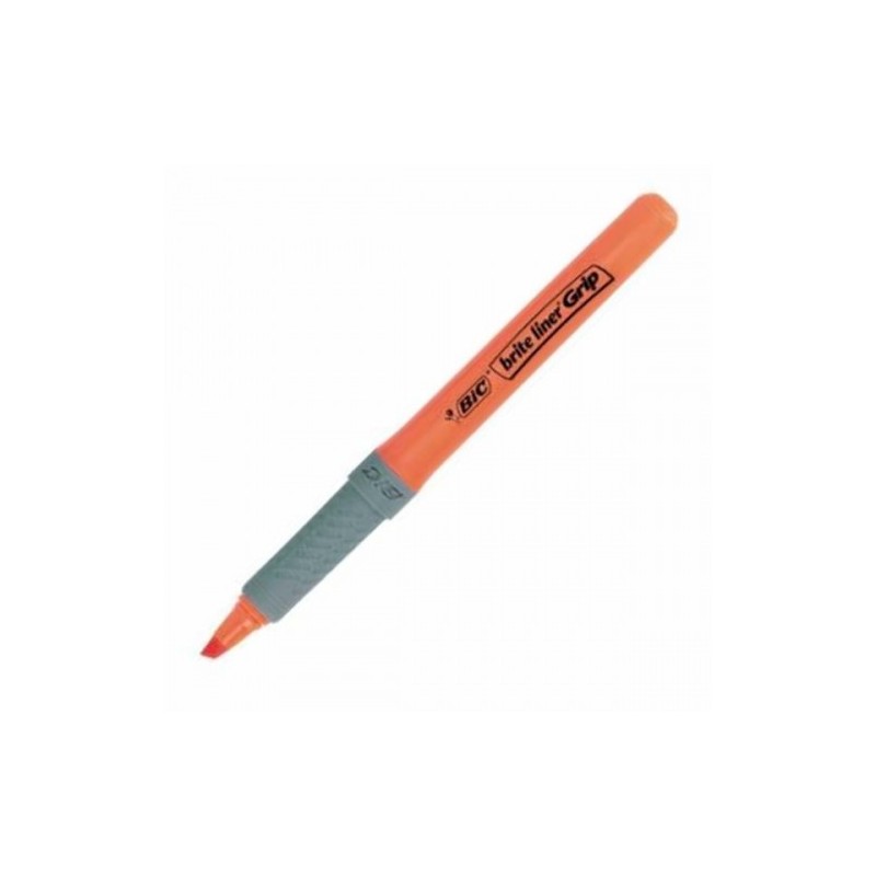 MARCADOR FLUORESCENTE HIGHLIGHTER GRIP TRAZO 15 33MM NARANJA BIC 811933