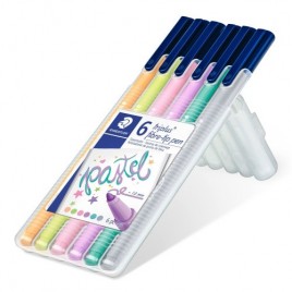 ESTUCHE 6 PZASTRIPLUS COLOR 323 SURT NEON STAEDTLER 323SB6CS01