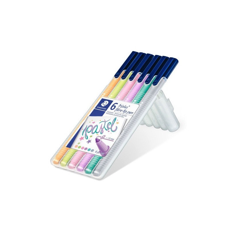 ESTUCHE 6 PZASTRIPLUS COLOR 323 SURT NEON STAEDTLER 323SB6CS01