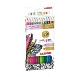 ESTUCHE 12 LaPICES DE COLORES PREMIUM COLORES PASTEL Y METaLICOS ALPINO AL000246