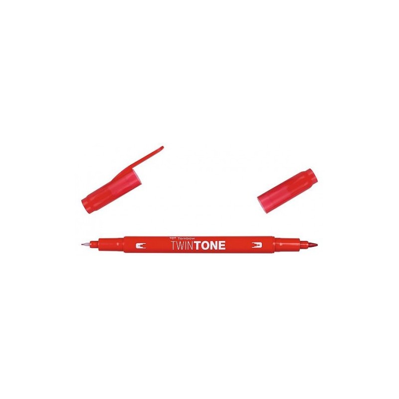 ROTULADOR MONO TWIN PERMANENTE CON DOBLE PUNTA FINA Y GRUESA ROJO TOMBOW OS TME25