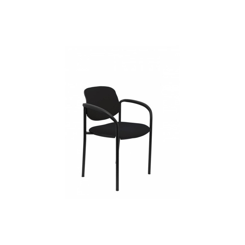 SILLA FIJA VILLALGORDO BALI NEGRO CHASIS NEGRO CON BRAZOS PIQUERAS Y CRESPO 27NBALI840CB