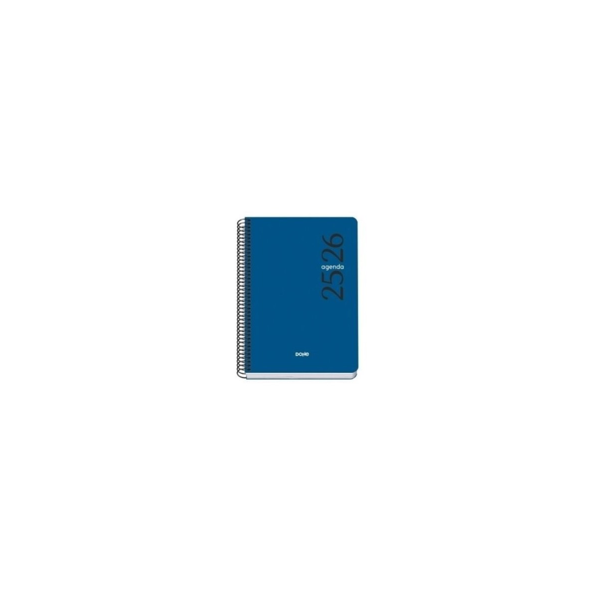 AGENDA ESCOLAR 2025 2026 TAMANO A5 TAPA POLIPROPILENO SEMANA VISTA MODELO ESENCIAL BASIC AZUL DOHE 52068
