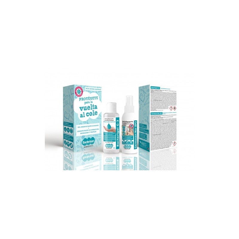 PACK BACTERISAN GEL DESINFECTANTE 60ML LIMPIADOR DE SUPERFICIES 60 ML BACTERISAN PACK