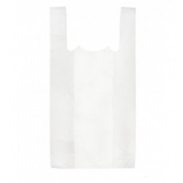 PAQUETE 50 BOLSAS CAMISETA 42X28X53CM PLaSTICO RECICLADO 200 MICRAS