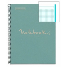 CUADERNO 100 RECICLADO NB 1 A4 80HOJAS ECOAZUL EMOTIONS MIQUELRIUS 6092