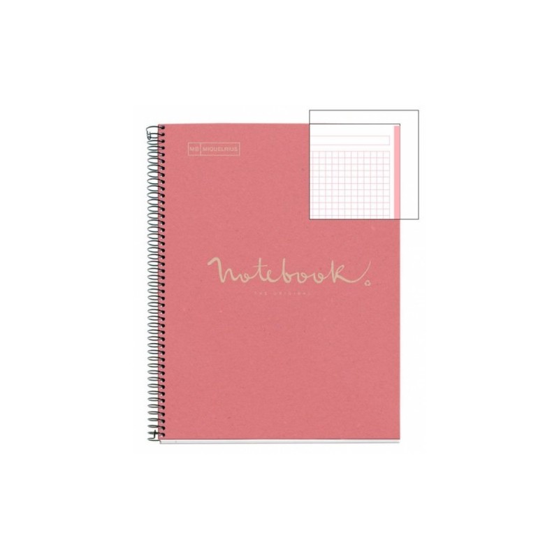 CUADERNO 100 RECICLADO NB 1 A4 80HOJAS ECOROSA EMOTIONS MIQUELRIUS 6093