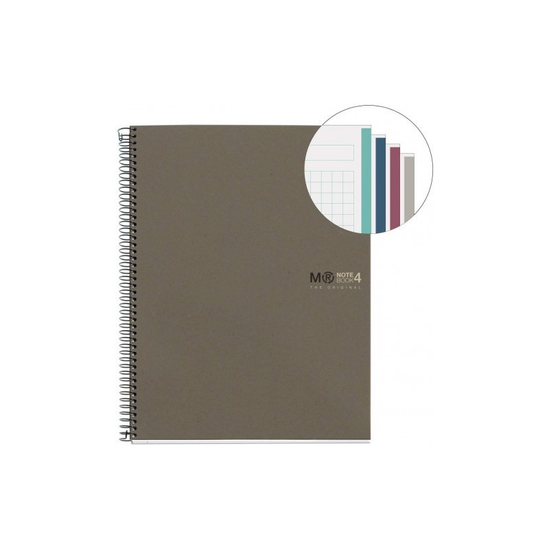 CUADERNO 100 RECICLADO NB 4 A5 120HOJAS ECOGRIS MIQUELRIUS 6084