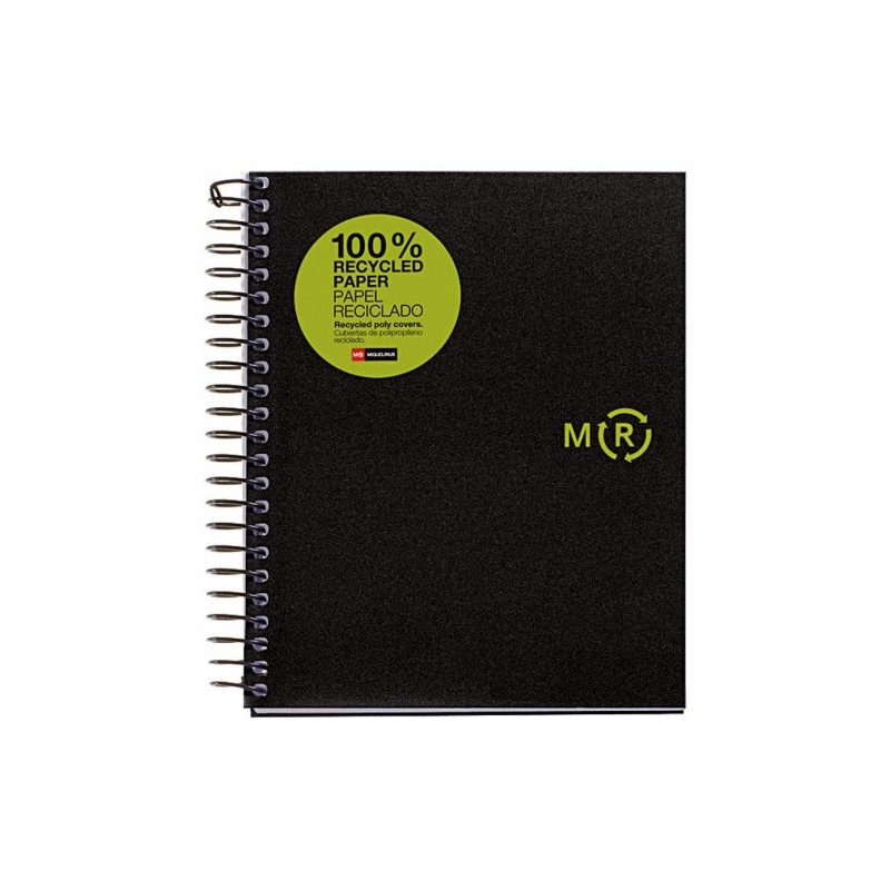 CUADERNO 100 RECICLADO NB 4 A5 120HOJAS TAPAS POLIPROPILENO MIQUELRIUS 6039