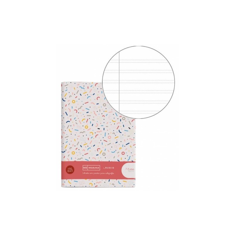 CUADERNO GRAPADO A4 50HOJAS PAUTA 4MM MR CON EJERCICIOS RUBIO MIQUELRIUS 8144