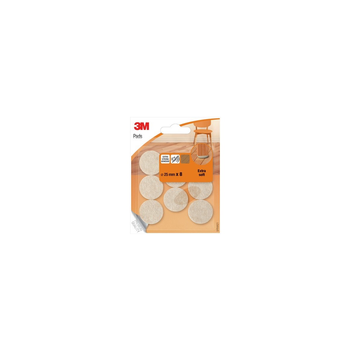 BLISTER 8 FIELTROS ADHESIVOS EXTRA SUAVES 25MM DIAMETRO BEIGE SP84A21 SCOTCH 7100309845