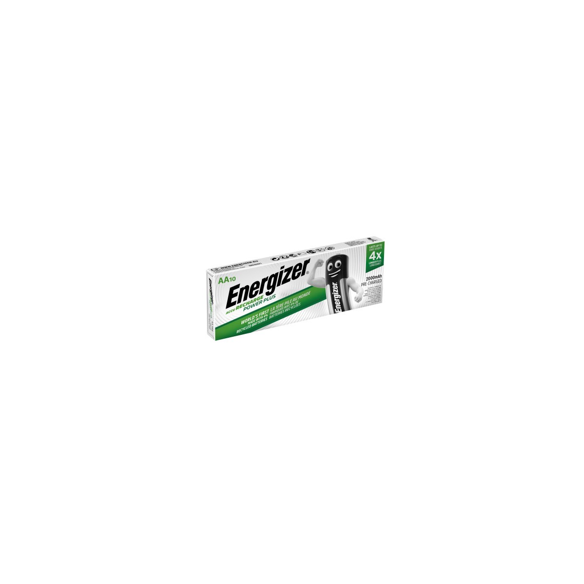 PACK 10 PILAS RECARGABLES POWER PLUS NH15 HR6 AA 2000mAh 12V ENERGIZER E300626804