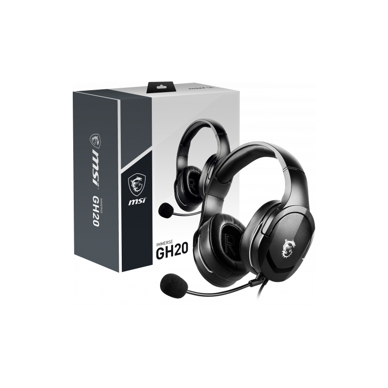 MSI Immerse GH20 Auriculares Diadema Conector de 35 mm Negro