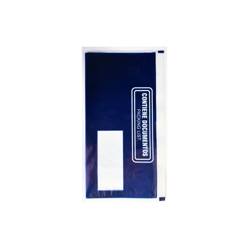 CAJA DE 1000 SOBRES PACKING LIST 225X122MM VENTANA DERECHA IMPRESO AZUL BLANCO 402640