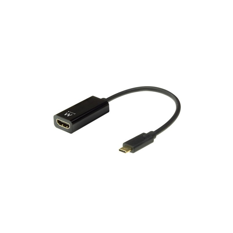 Ewent EW9823 adaptador de cable de video 015 m USB Tipo C HDMI tipo A Estandar Negro