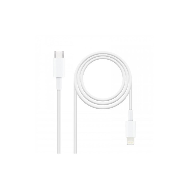 TooQ 10100601 cable de conector Lightning 1 m Blanco