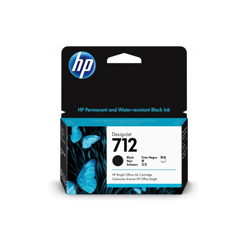 HP712 CARTUCHO GRAN FORMATO TINTA HP 712 NEGRO 3ED70A