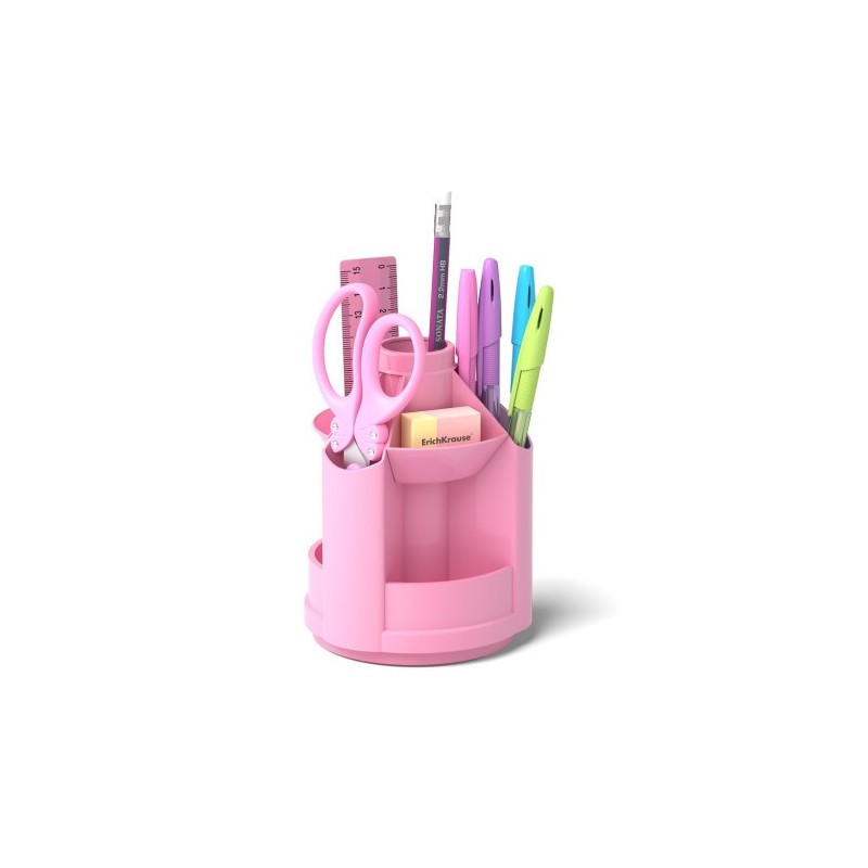 ErichKrause Mini Desk porta lapices Plastico Rosa