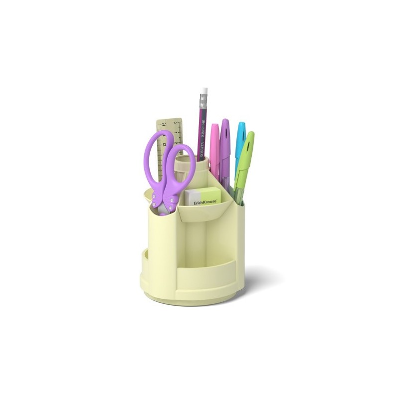 ErichKrause Mini Desk porta lapices Plastico Amarillo