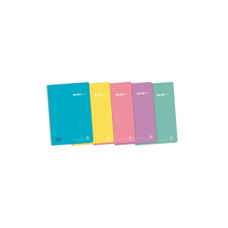 CUADERNO ESPIRAL TP 4º 80H 4X4 C M SURTIDO PASTEL ENRI 400150288