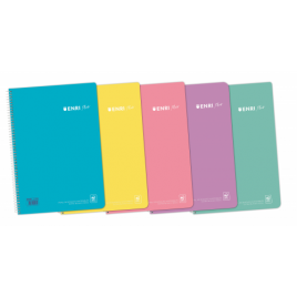 CUADERNO ESPIRAL TP Fº 80H 4X4 C M SURTIDO PASTEL ENRI 400150287