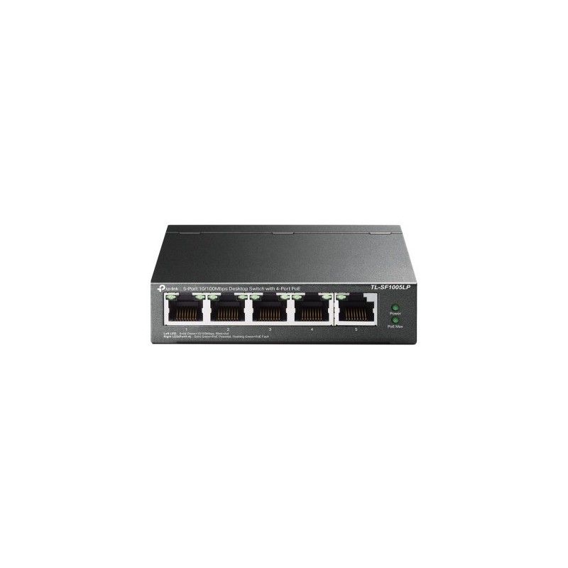 TP LINK TL SF1005LP switch No administrado Fast Ethernet 10 100 Energia sobre Ethernet PoE Negro