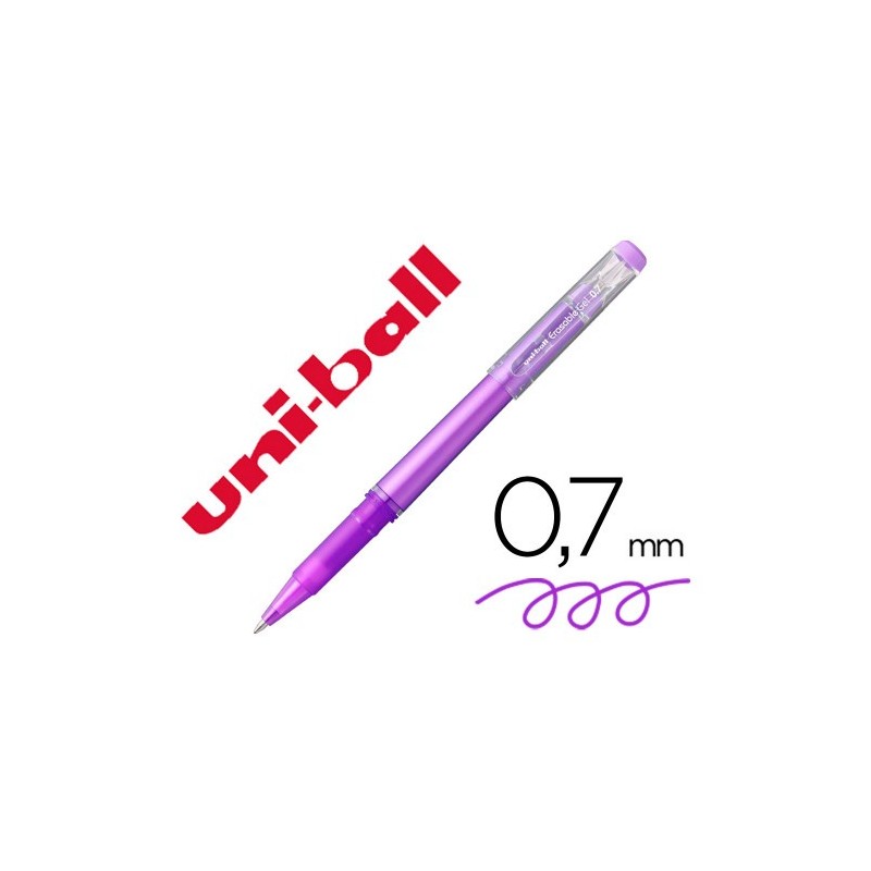 ROLLER GEL BORRABLE UF 222 07 MM VIOLETA UNI BALL 233809000