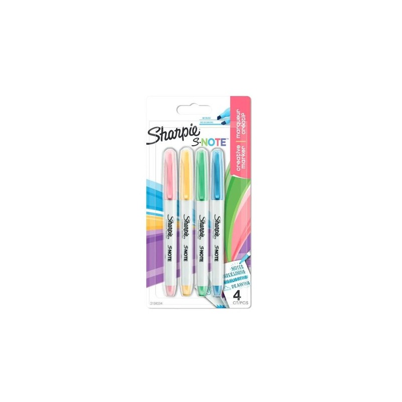 Sharpie 2138234 marcador permanente Multicolor 4 piezas