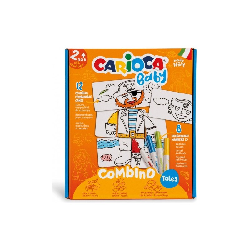 SET BABY COMBINO 2 TALES 8 ROTULADORES CARIOCA 42895