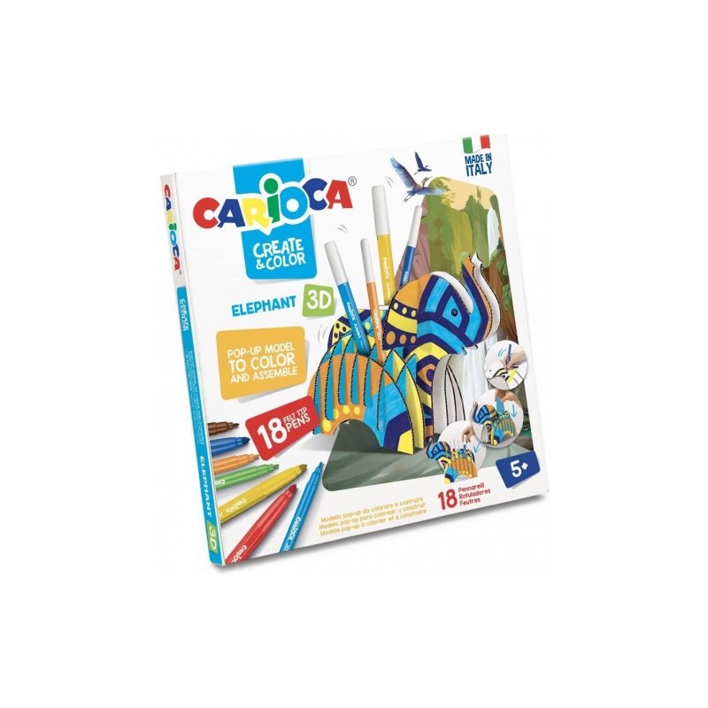 SET CREATE COLOR ELEPHANT 3D CARIOCA 42902