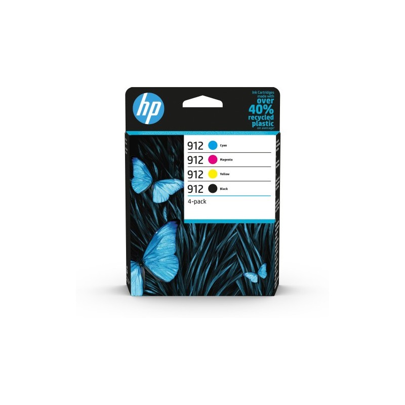 HP Paquete de 4 cartuchos de tinta Original 912 negro cian magenta amarillo