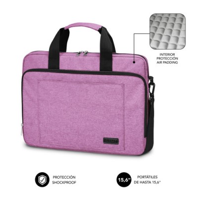 SUBBLIM Maletin Ordenador Air Padding Laptop bag 156 Rosa