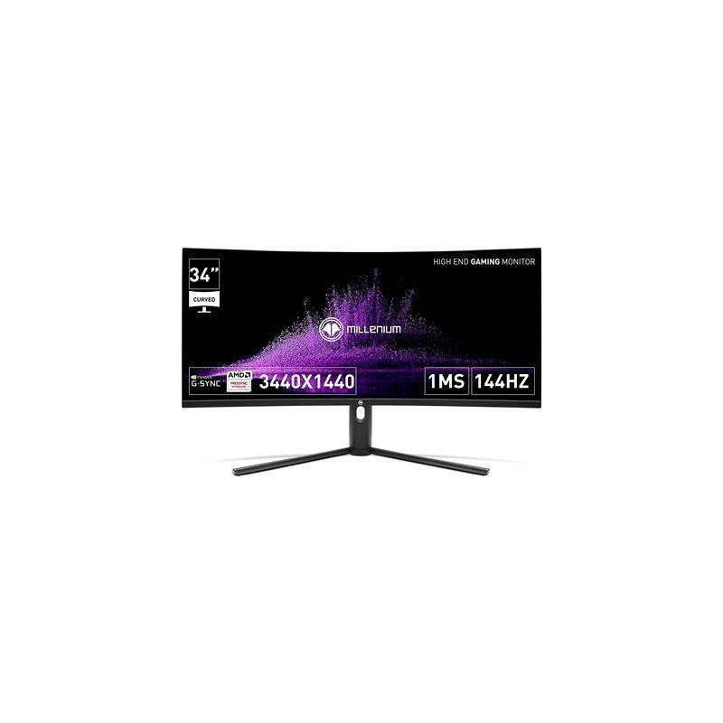 MONITOR GAM MILLENIUM 34 CURVO FHDIPS 144hz3440x14401msHDMIDisplay Port21 9 BLACK
