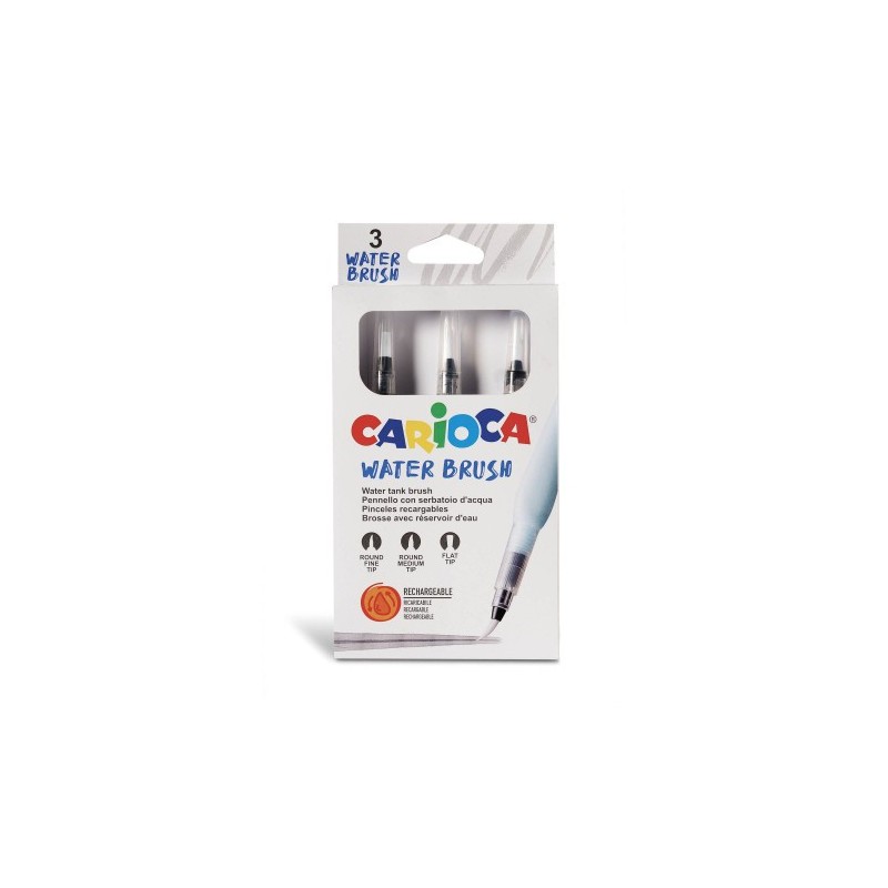 Carioca Pinceles Recargables Water Brush 3 Uds