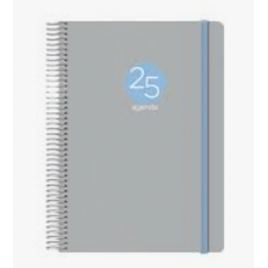 AGENDA 2025 MEMPHIS DiA PaGINA 15 X 21 CM MODELO GRIS DOHE 12689 25