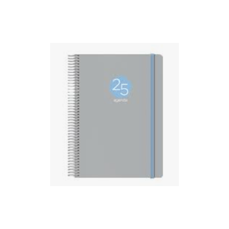 AGENDA 2025 MEMPHIS DiA PaGINA 15 X 21 CM MODELO GRIS DOHE 12689 25